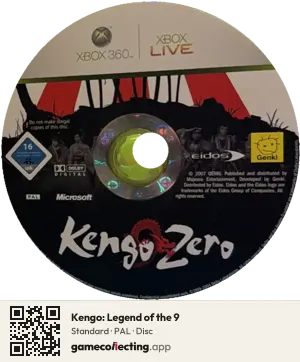 Kengo: Legend of the 9 Xbox 360, PAL disc