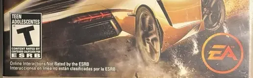 Need for Speed: The Run, the ESRB box on its front