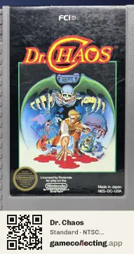 Dr. Chaos Nintendo Entertainment System, NTSC cartridge label