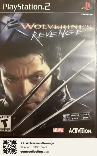 X2: Wolverine's Revenge PlayStation 2, NTSC box front
