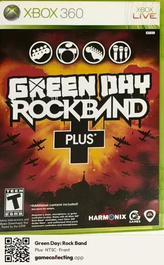 Green Day: Rock Band Xbox 360, NTSC box front