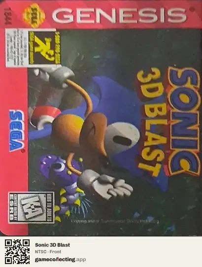 Sonic 3D Blast Sega Mega Drive / Genesis, NTSC box front