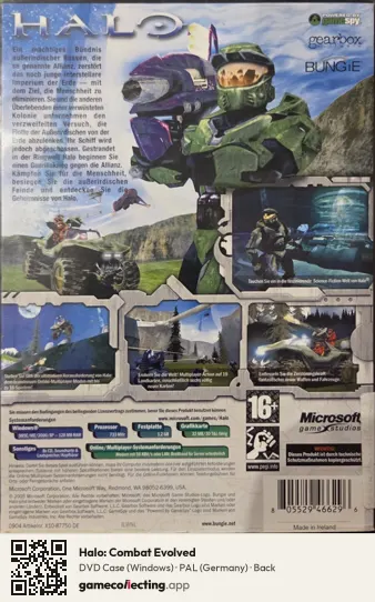 Halo: Combat Evolved Computer, Germany box back