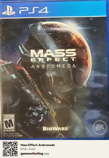 Mass Effect: Andromeda PlayStation 4, NTSC box front