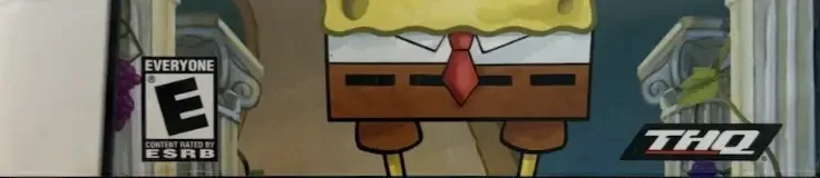 SpongeBob's Atlantis SquarePantis, the ESRB box on its front