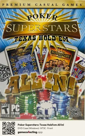 Poker Superstars: Texas Hold'em All In! Computer, NTSC box front