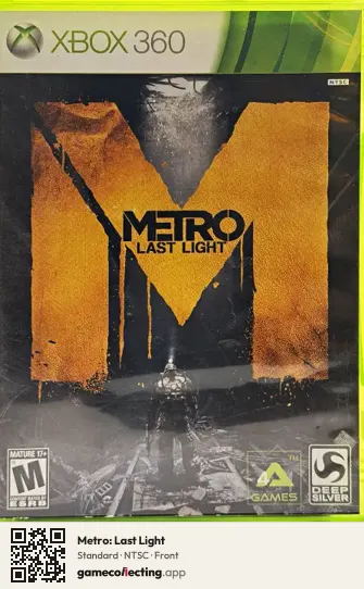 Metro: Last Light Xbox 360, NTSC box front