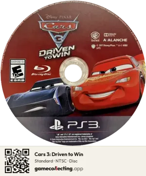 Cars 3: Driven to Win PlayStation 3, NTSC disc