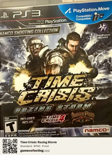 Time Crisis: Razing Storm PlayStation 3, NTSC box front