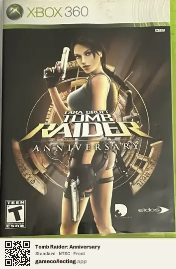 Tomb Raider: Anniversary Xbox 360, NTSC box front