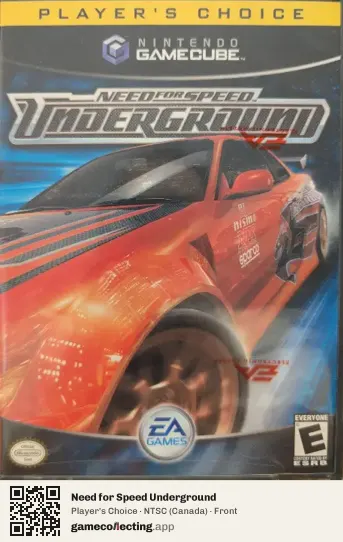 Need for Speed Underground Nintendo GameCube, Canada box front