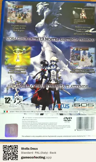 Stella Deus PlayStation 2, Italy box back