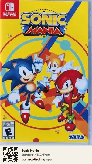 Sonic Mania Nintendo Switch, NTSC box front