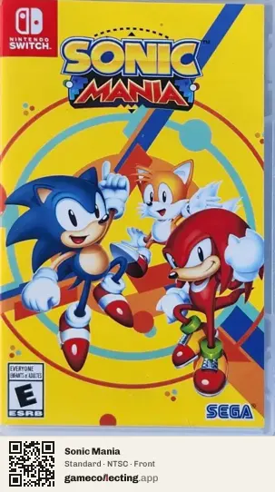 Sonic Mania Nintendo Switch, NTSC box front
