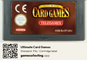 Ultimate Card Games Game Boy Advance, PAL cartridge label