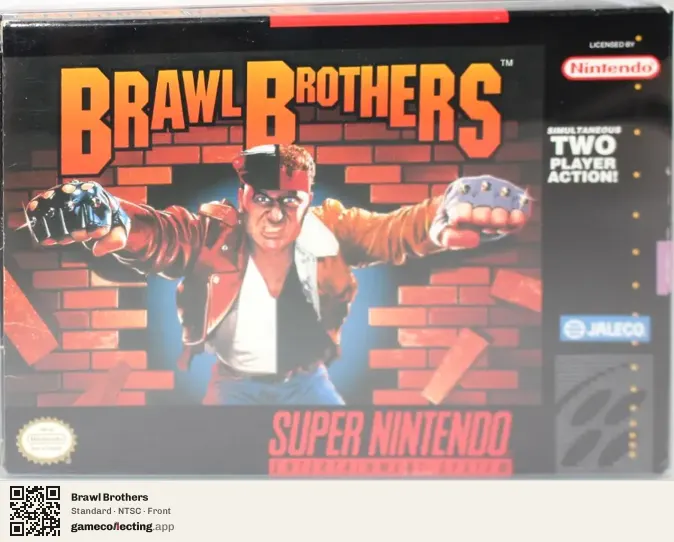 Brawl Brothers Super Nintendo Entertainment System, NTSC box front