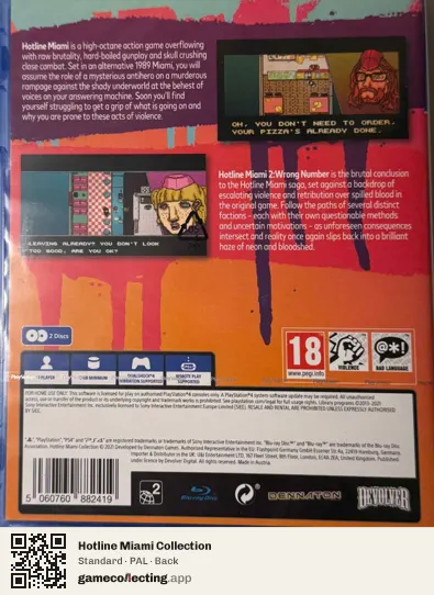 Hotline Miami Collection PlayStation 4, PAL box back