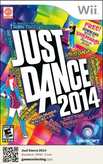 Just Dance 2014 Nintendo Wii, NTSC box front