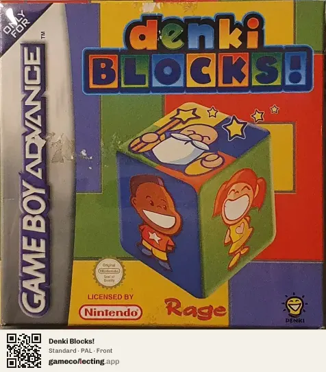 Denki Blocks! Game Boy Advance, PAL box front