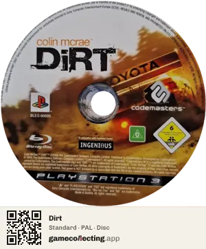 Dirt PlayStation 3, PAL disc