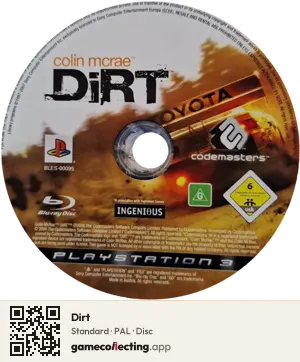 Dirt PlayStation 3, PAL disc