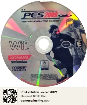 Pro Evolution Soccer 2009 Nintendo Wii, NTSC disc