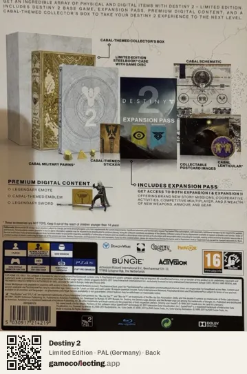 Destiny 2 PlayStation 4, Germany box back