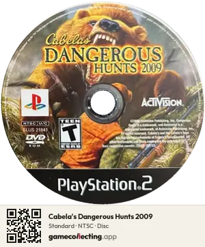 Cabela's Dangerous Hunts 2009 PlayStation 2, NTSC disc