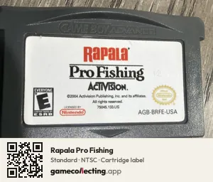 Rapala Pro Fishing Game Boy Advance, NTSC cartridge label