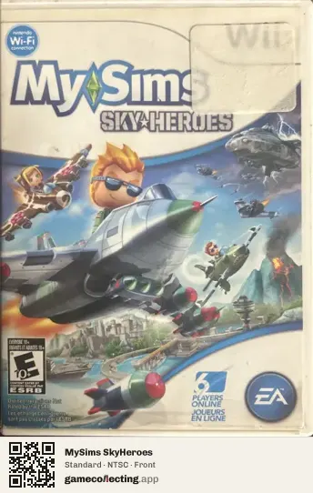 MySims SkyHeroes Nintendo Wii, NTSC box front