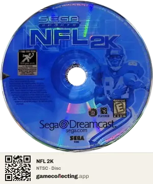 NFL 2K Sega Dreamcast, NTSC disc