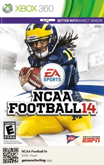 NCAA Football 14 Xbox 360, NTSC box front