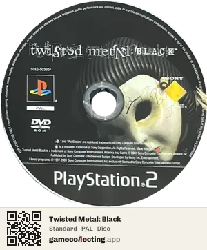 Twisted Metal: Black PlayStation 2, PAL disc
