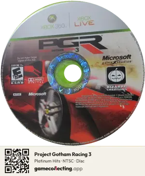 Project Gotham Racing 3 Xbox 360, NTSC disc