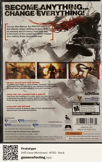 Prototype Computer, NTSC box back