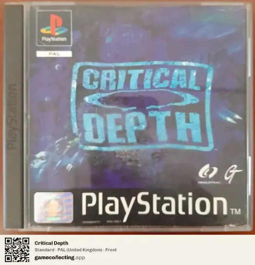 Critical Depth PlayStation, United Kingdom box front