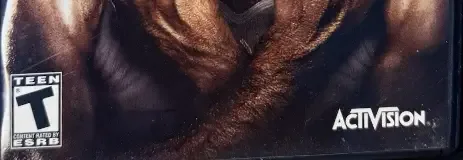 X-Men Origins: Wolverine, the ESRB box on its front