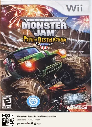 Monster Jam: Path of Destruction Nintendo Wii, NTSC box front