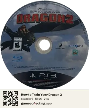 How to Train Your Dragon 2 PlayStation 3, NTSC disc