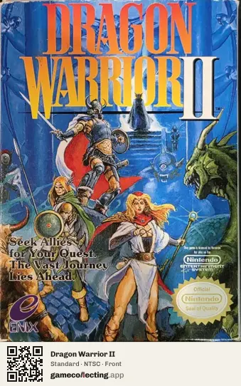 Dragon Warrior II Nintendo Entertainment System, NTSC box front