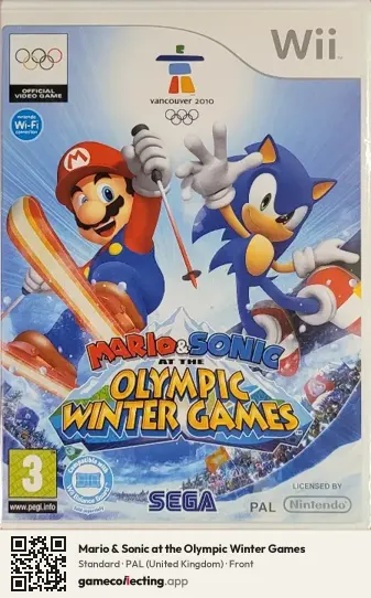 Mario & Sonic at the Olympic Winter Games Nintendo Wii, United Kingdom box front