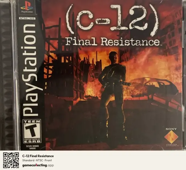 C-12 Final Resistance PlayStation, NTSC box front