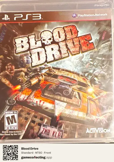 Blood Drive PlayStation 3, NTSC box front