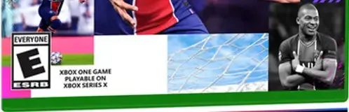FIFA 21, the ESRB box on its front