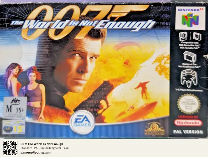 007: The World Is Not Enough Nintendo 64, United Kingdom box front