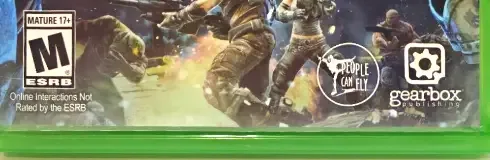 Bulletstorm, the ESRB box on its front