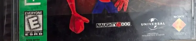 Crash Bandicoot 2: Cortex Strikes Back, the ESRB box on its front