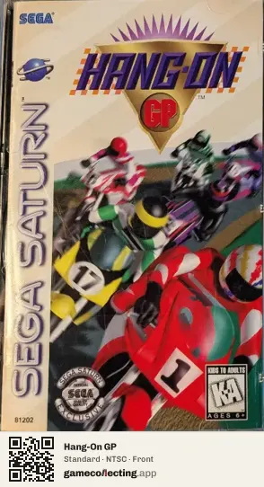 Hang-On GP Sega Saturn, NTSC box front