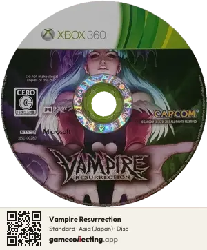 Vampire Resurrection Xbox 360, Asia disc