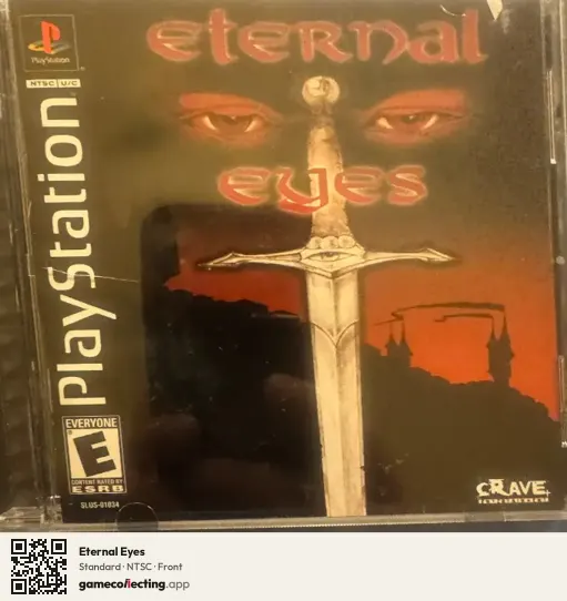 Eternal Eyes PlayStation, NTSC box front